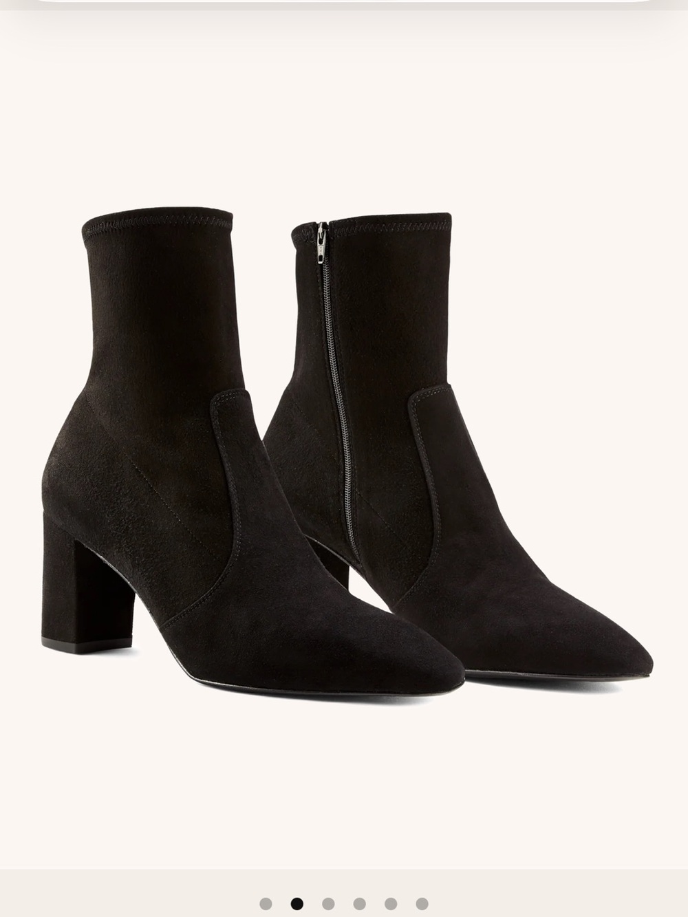 Inez Paz Boots 70 Black Stretch Suede size 7.5